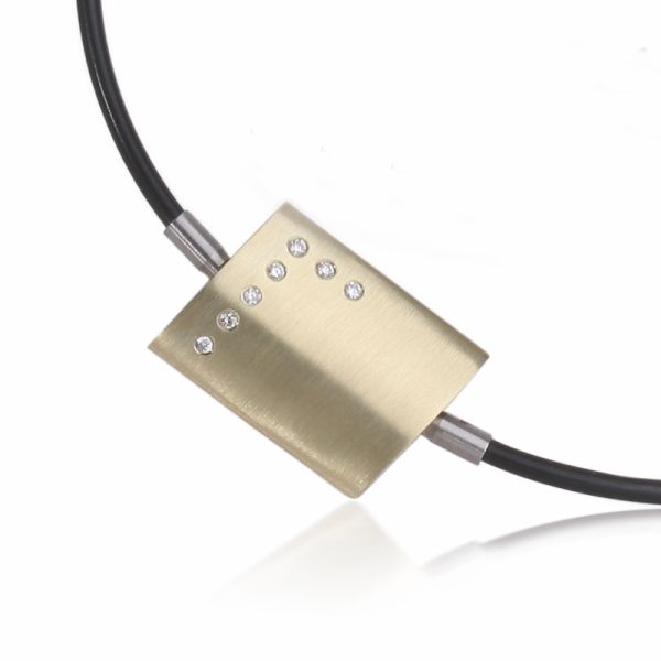 65070-00 Wechselschließe Weiß-/Gelbgold, 14 Brillanten