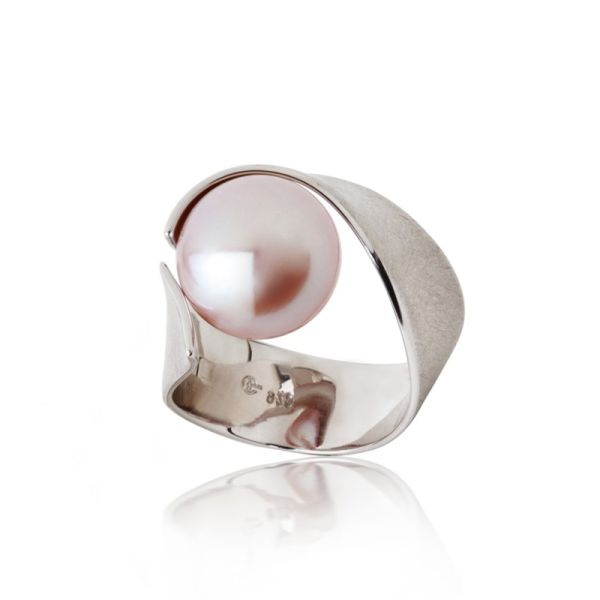 74157-00 Ring Silber/rhodoniert, Süßwasserperle