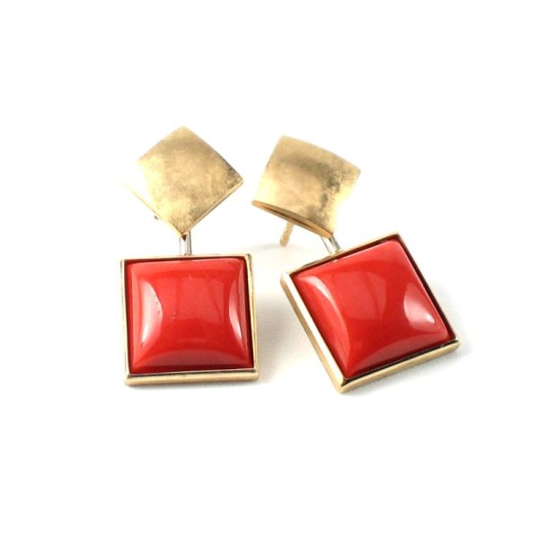 74836-00 Ohrstecker Weiß-/Roségold, Koralle