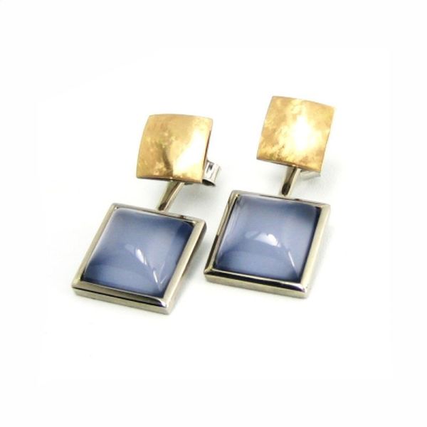 76275-00 Ohrstecker Weiß-/Roségold, Rodolith