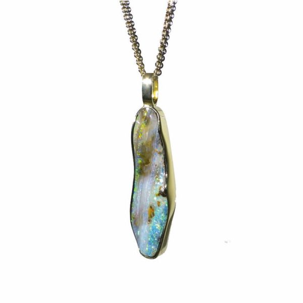 87071-00 Collier Gelbgold, Opal