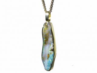 87071-00 Collier Gelbgold, Opal